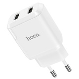 СЗУ HOCO N7 Speedy (2-USB/2.1A) + Type-C кабель (белый)