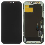 Дисплей для iPhone 12\12 Pro + тачскрин черный с рамкой (Hard OLED)