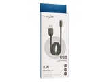 Кабель USB VIXION (K9 Ceramic) для iPhone Lightning 8 pin (1м) (черно/белый)