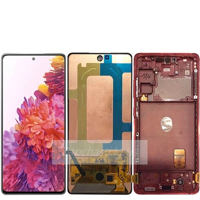 Дисплей для Samsung G780F/G781B Galaxy S20 FE/S20 FE 5G в рамке + тачскрин (розовый) ORIG 100%