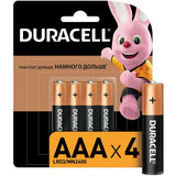 Батарейка Duracell LR03 AAA 1.5V (4 шт. в блистере)