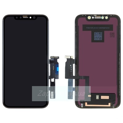 Дисплей для iPhone XR + тачскрин с рамкой + задняя металлическая рамка черный (ORIG LCD)