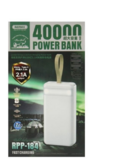 Внешний Аккумулятор (Power Bank) Remax RPP-184 40000 mAh (10W,3USB, MicroUSB,Type-C,Lightning, LED) Белый