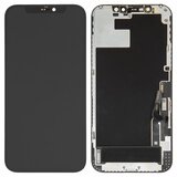Дисплей для iPhone 12\12 Pro + тачскрин черный с рамкой (OLED LCD)