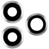 Стекло камеры для iPhone 11 PRO\11 PRO MAX (3шт) Серебро