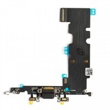 Шлейф для iPhone 8 Plus + разъем зарядки + разъем гарнитуры (черный)